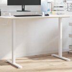 VIDAXL Cadre de bureau debout blanc (94-135)x60x(70-114) cm acier
