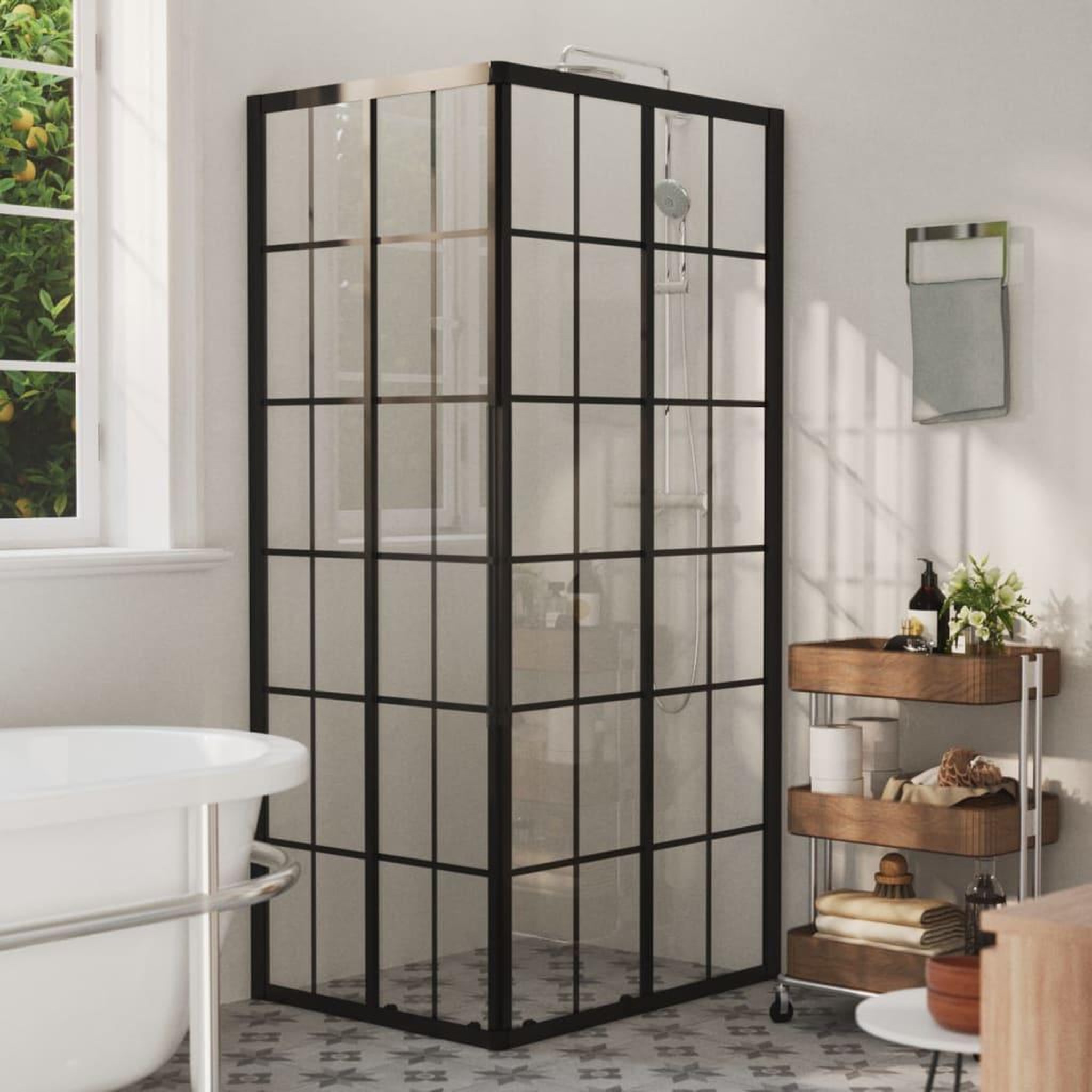 VIDAXL Cabine de douche ESG 90x70x180 cm