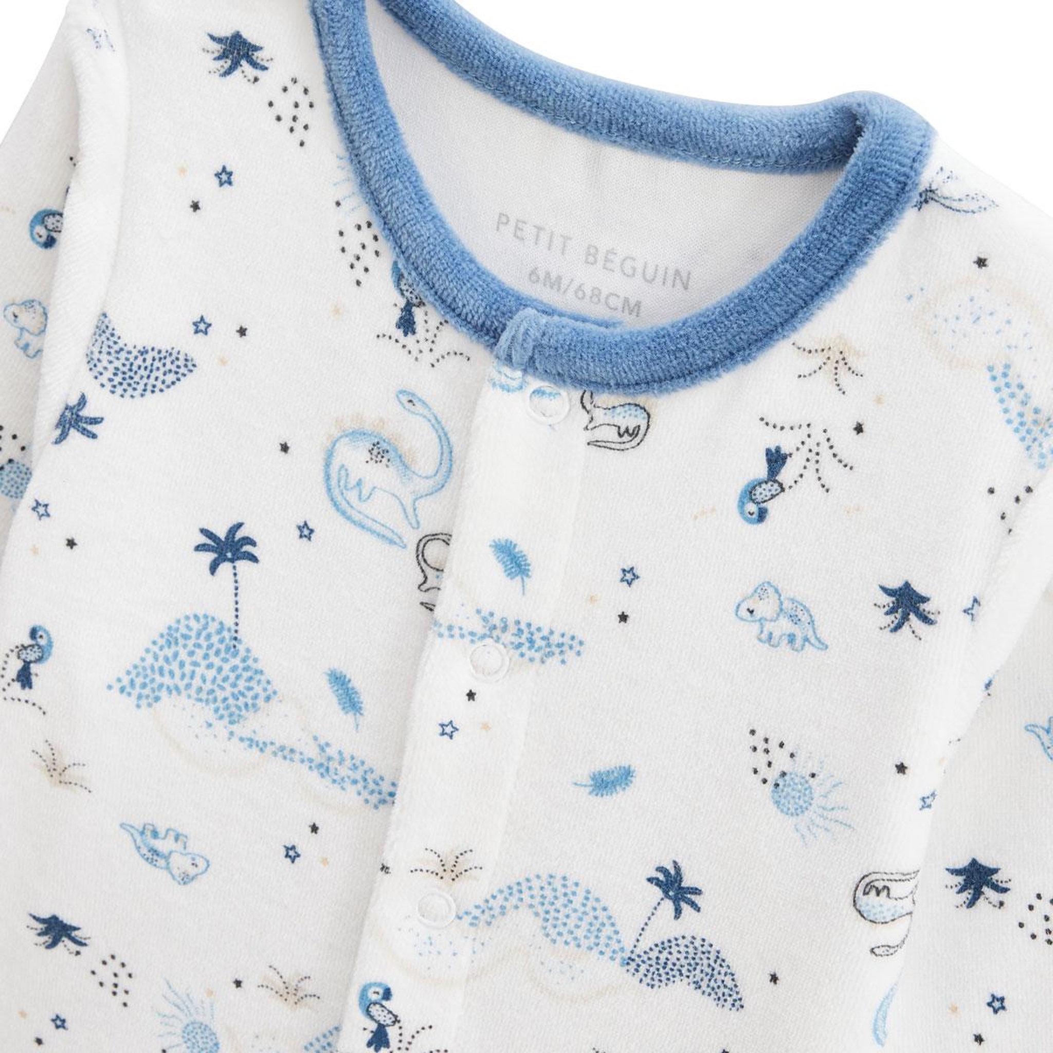 Voir la diapositive 3 : Petit Béguin Pyjama bébé en velours dune valley