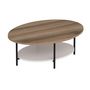 Voir la diapositive 4 : TOILINUX Table basse 1 étagère Ombeline en bois - Beige et blanc