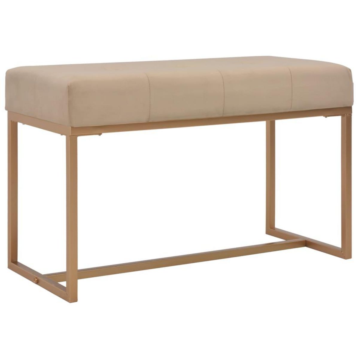 VIDAXL Banc d'entree beige 80 cm velours