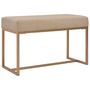 Voir la diapositive 1 : VIDAXL Banc d'entree beige 80 cm velours