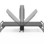 Voir la diapositive 3 : ID MARKET Lit d'appoint pliant 1 personne en métal ZAK avec sommier et matelas 70x190 cm gris et noir