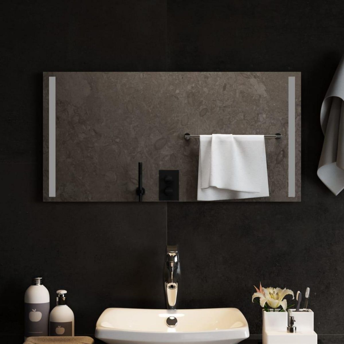 VIDAXL Miroir de salle de bain a LED 80x40 cm