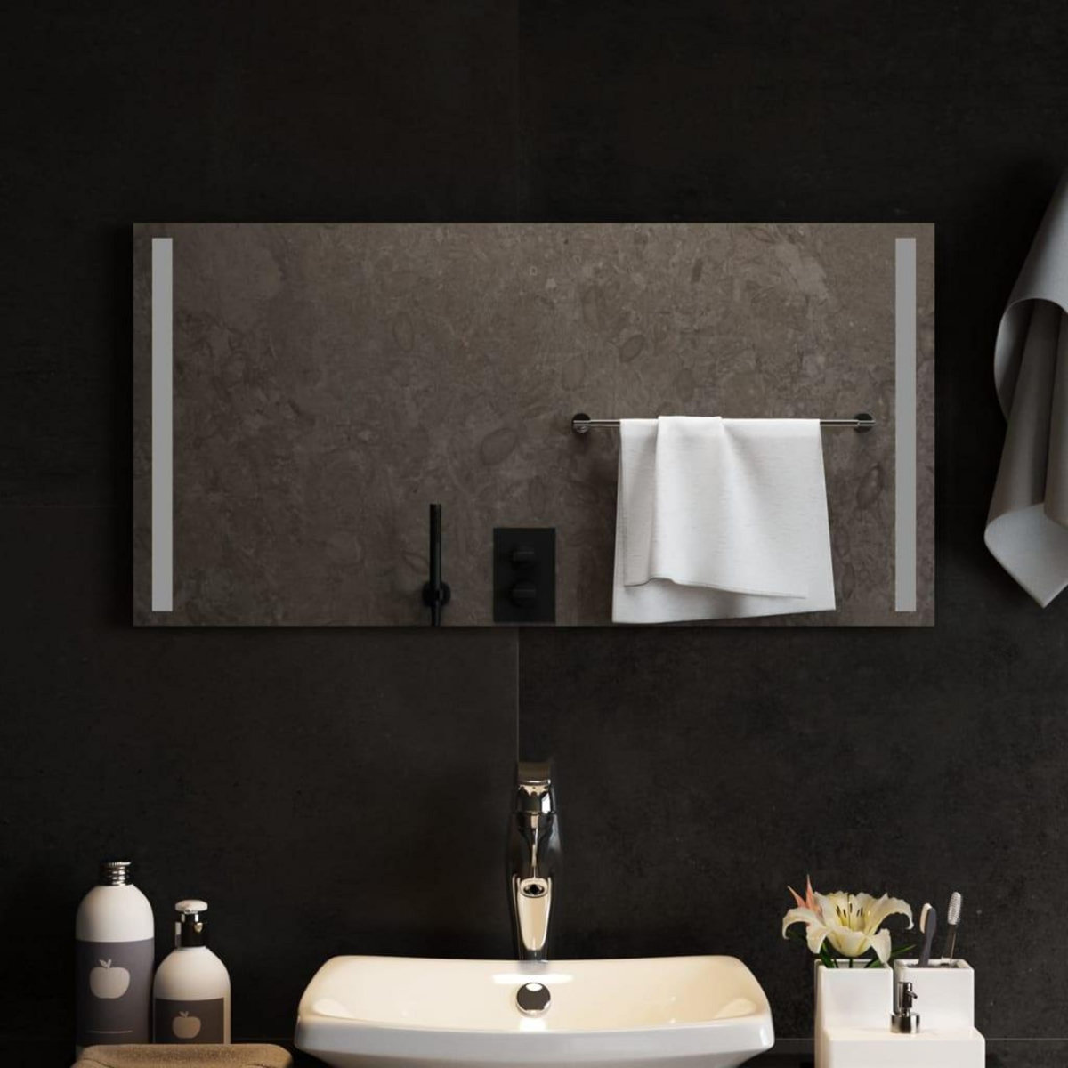 VIDAXL Miroir de salle de bain a LED 80x40 cm