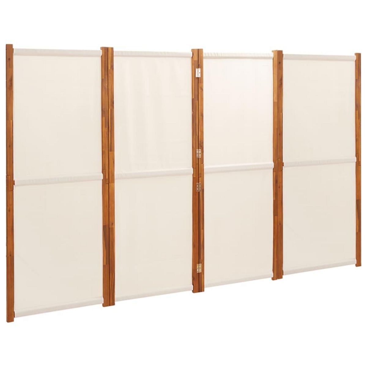 VIDAXL Cloison de separation 4 panneaux Blanc creme 280x180 cm