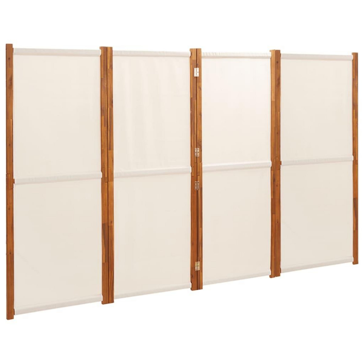 VIDAXL Cloison de separation 4 panneaux Blanc creme 280x180 cm