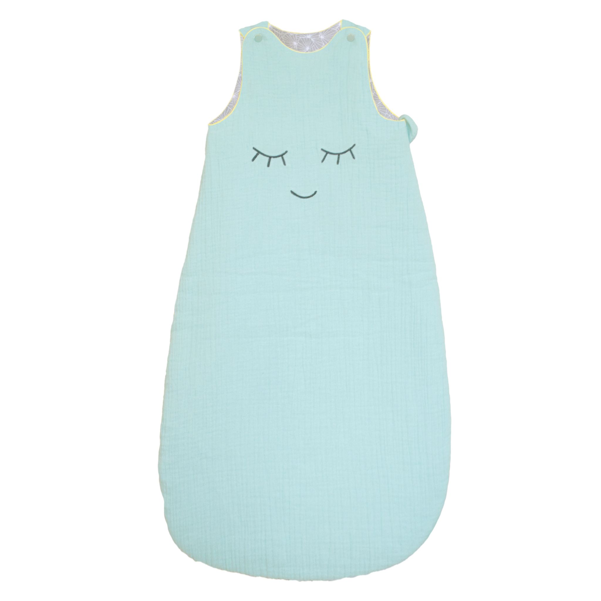 Domiva Gigoteuse réversible en mousseline Demi Lune. Coloris disponibles : Bleu