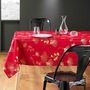 Voir la diapositive 3 : Paris Prix Nappe Imprimé Métallisé  Bloomy  150x300cm Rouge & Or