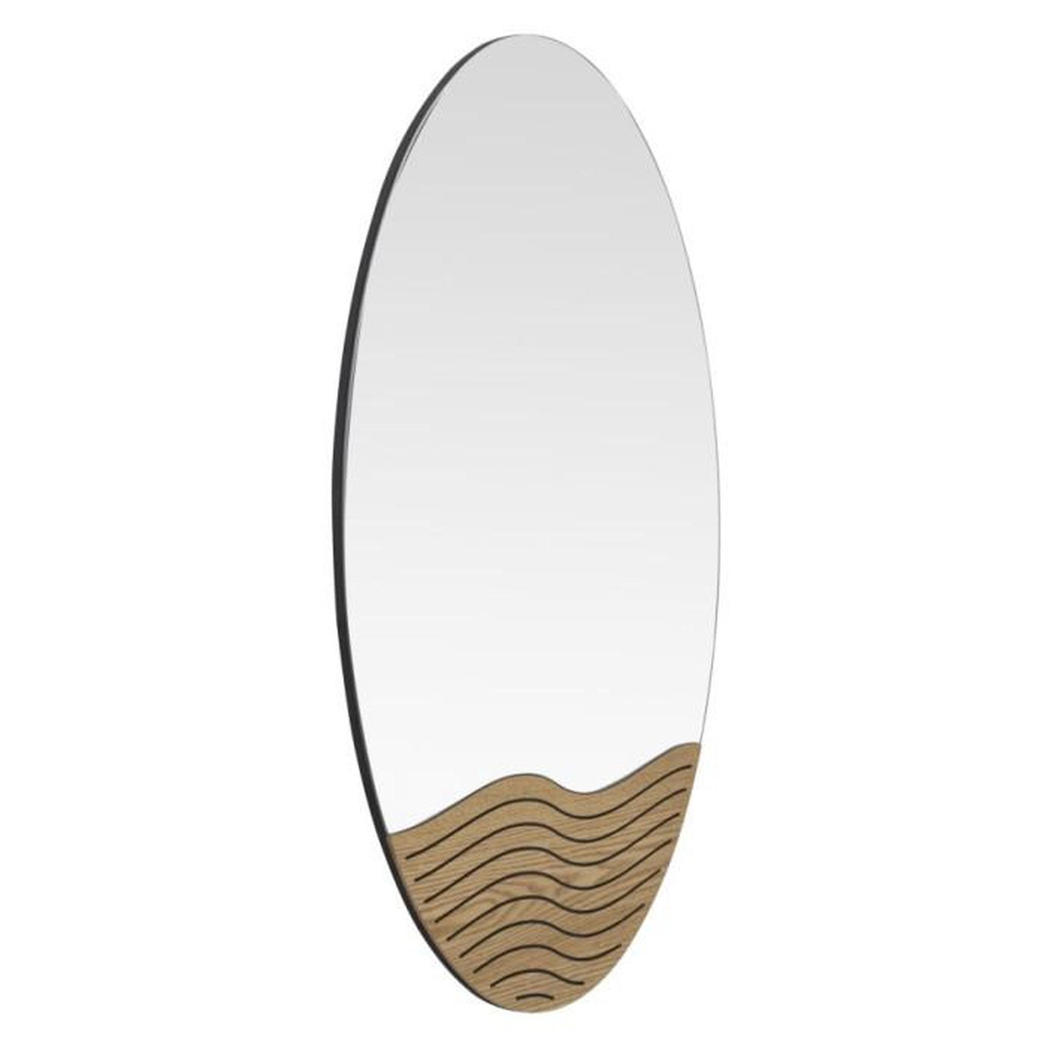 Voir la diapositive 2 : Paris Prix Miroir Mural Déco  Lines  80cm Naturel