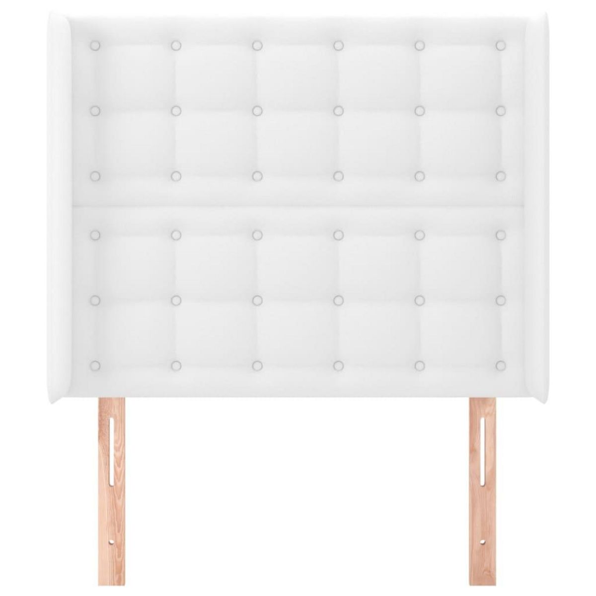 VIDAXL Tete de lit avec oreilles Blanc 103x16x118/128 cm Similicuir