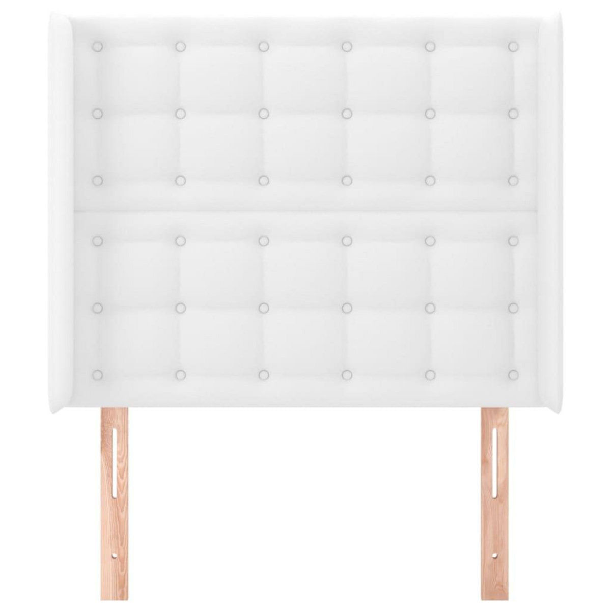 VIDAXL Tete de lit avec oreilles Blanc 103x16x118/128 cm Similicuir