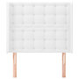 Voir la diapositive 3 : VIDAXL Tete de lit avec oreilles Blanc 103x16x118/128 cm Similicuir