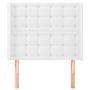 Voir la diapositive 3 : VIDAXL Tete de lit avec oreilles Blanc 103x16x118/128 cm Similicuir