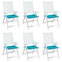 Voir la diapositive 4 : VIDAXL Coussins de chaise de jardin lot de 6 turquoise 40x40x3cm tissu