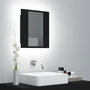 Voir la diapositive 1 : VIDAXL Armoire a miroir de salle de bain LED Noir 40x12x45cm Acrylique