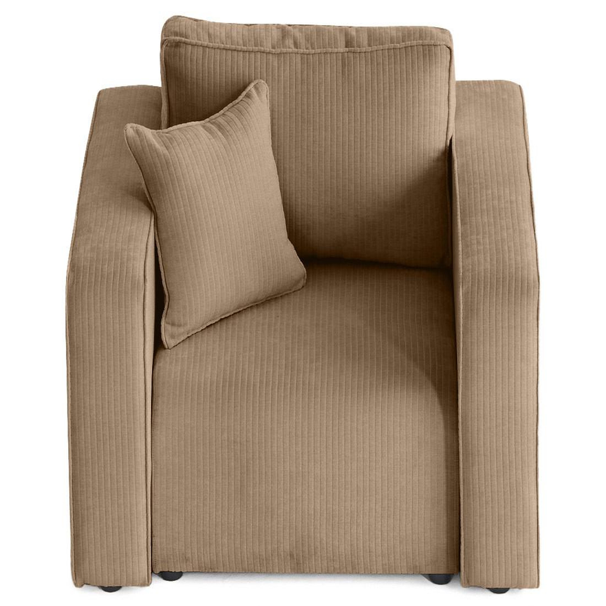 Voir la diapositive 6 : BEST MOBILIER Topaze - fauteuil en velours côtelé plat