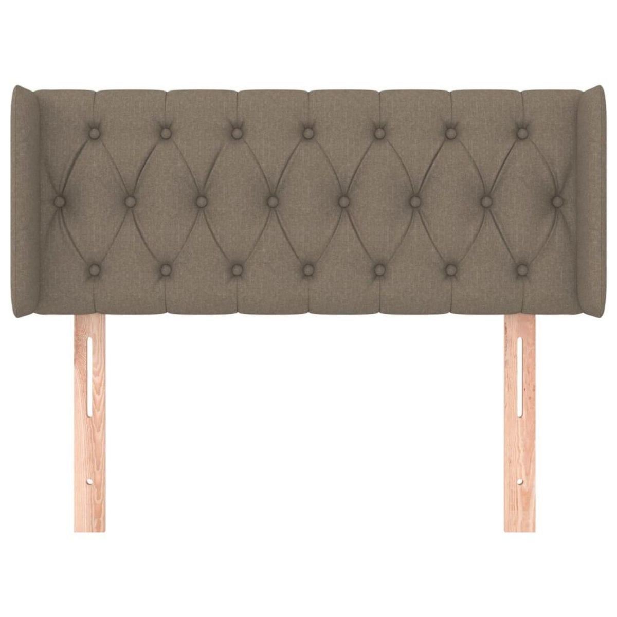 VIDAXL Tete de lit avec oreilles Taupe 93x16x78/88 cm Tissu