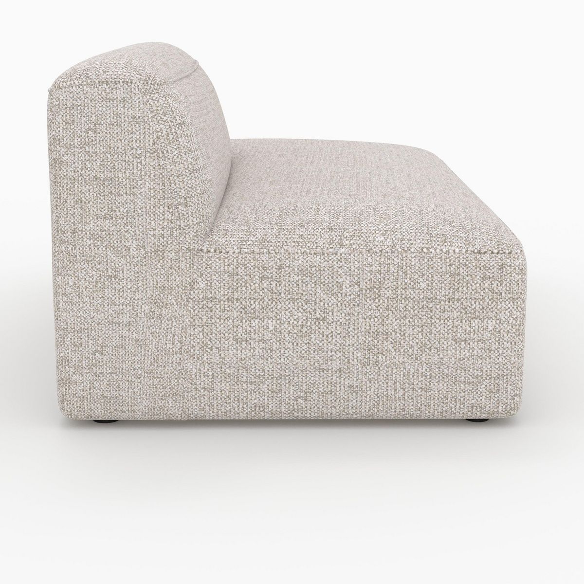 Rendez vous déco Méridienne dossier à gauche pour canapé modulable en tissu beige-Hestia