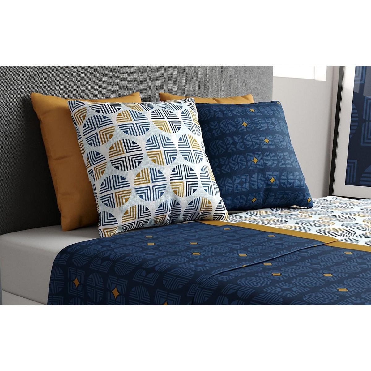 ATELIER DU COTON Parure de drap housse 100% coton 57fils-sirius