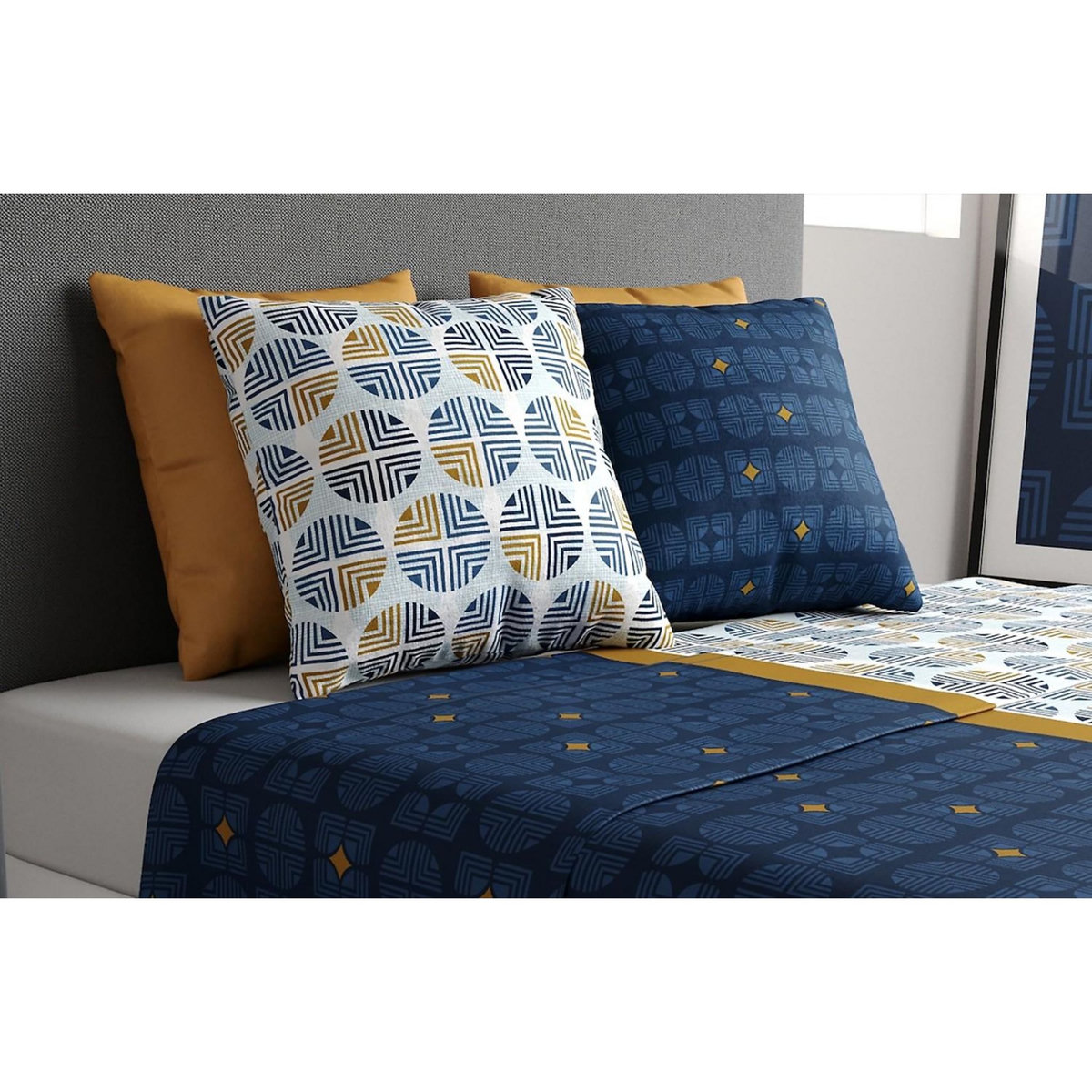 ATELIER DU COTON Parure de drap housse 100% coton 57fils-sirius