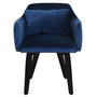 Voir la diapositive 4 : Paris Prix Lot de 20 Fauteuils en Velours  Scanda  70cm Bleu
