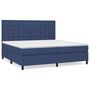 Voir la diapositive 2 : VIDAXL Sommier a lattes de lit avec matelas Bleu 200x200 cm Tissu