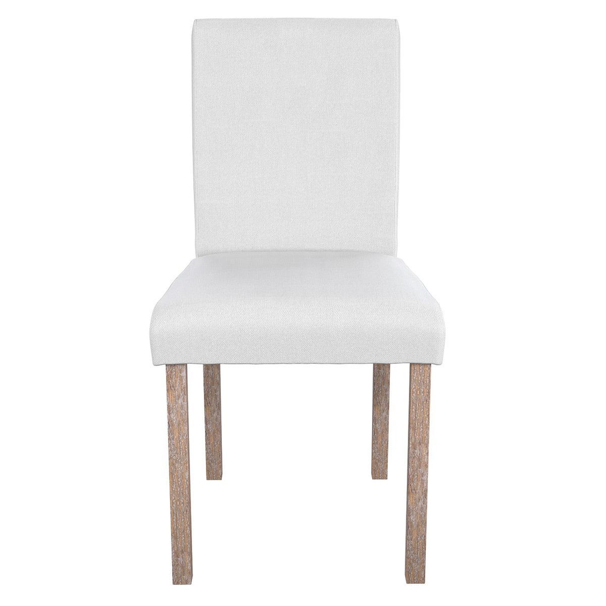 Voir la diapositive 2 : Rendez vous déco Lot de 2 chaises en tissu gris foncé et pieds en bois d'hévéa - Havane