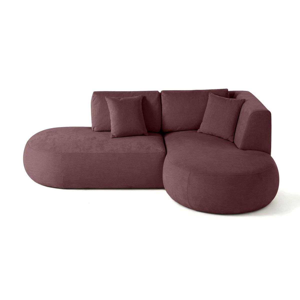 LISA DESIGN Santorini - canapé modulable d'angle droit - 4 places - en tissu texturé