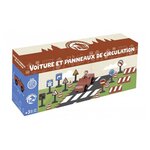 JeuJura Coffret Voiture et Panneaux de Circulation pour Apprentis Conducteurs