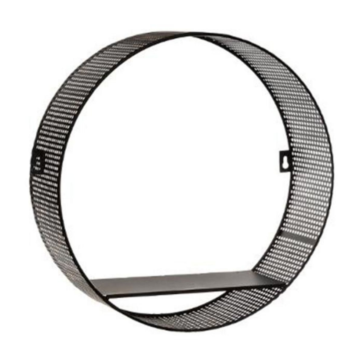 ATMOSPHERA Lot de 3 Étagères Murales en Métal  Perf  35cm Noir