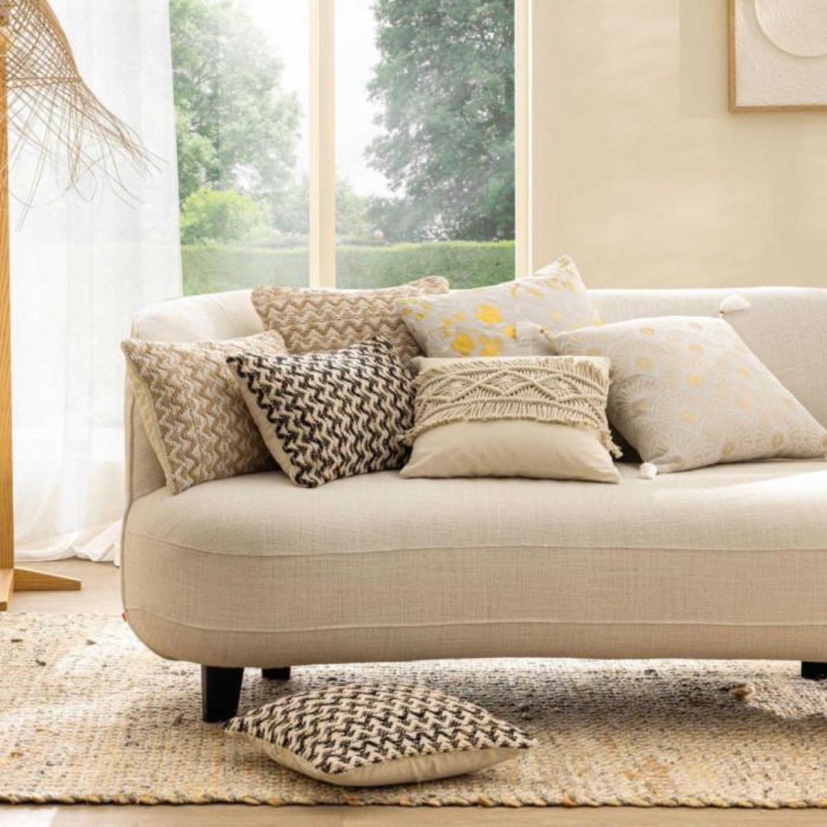 Paris Prix Coussin Déco Fantaisie  Loumeo  40x40cm Naturel