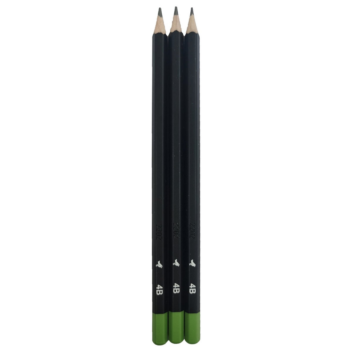 AUCHAN  Lot de 3 crayons graphite 4B