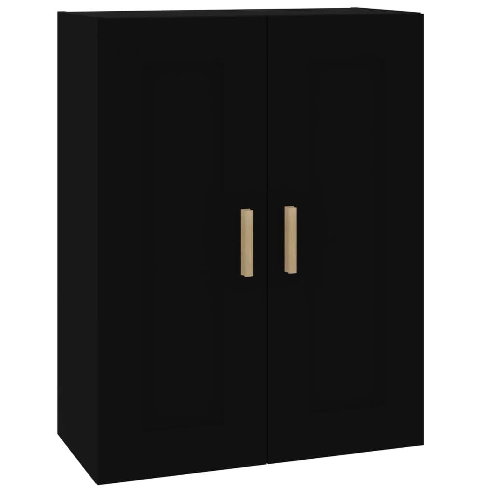 Voir la diapositive 2 : VIDAXL Armoire murale noir 69,5x32,5x90 cm bois d'ingenierie