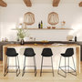 Voir la diapositive 6 : Rendez vous déco Lot de 2 chaises pour îlot central 65 cm noires-Leni