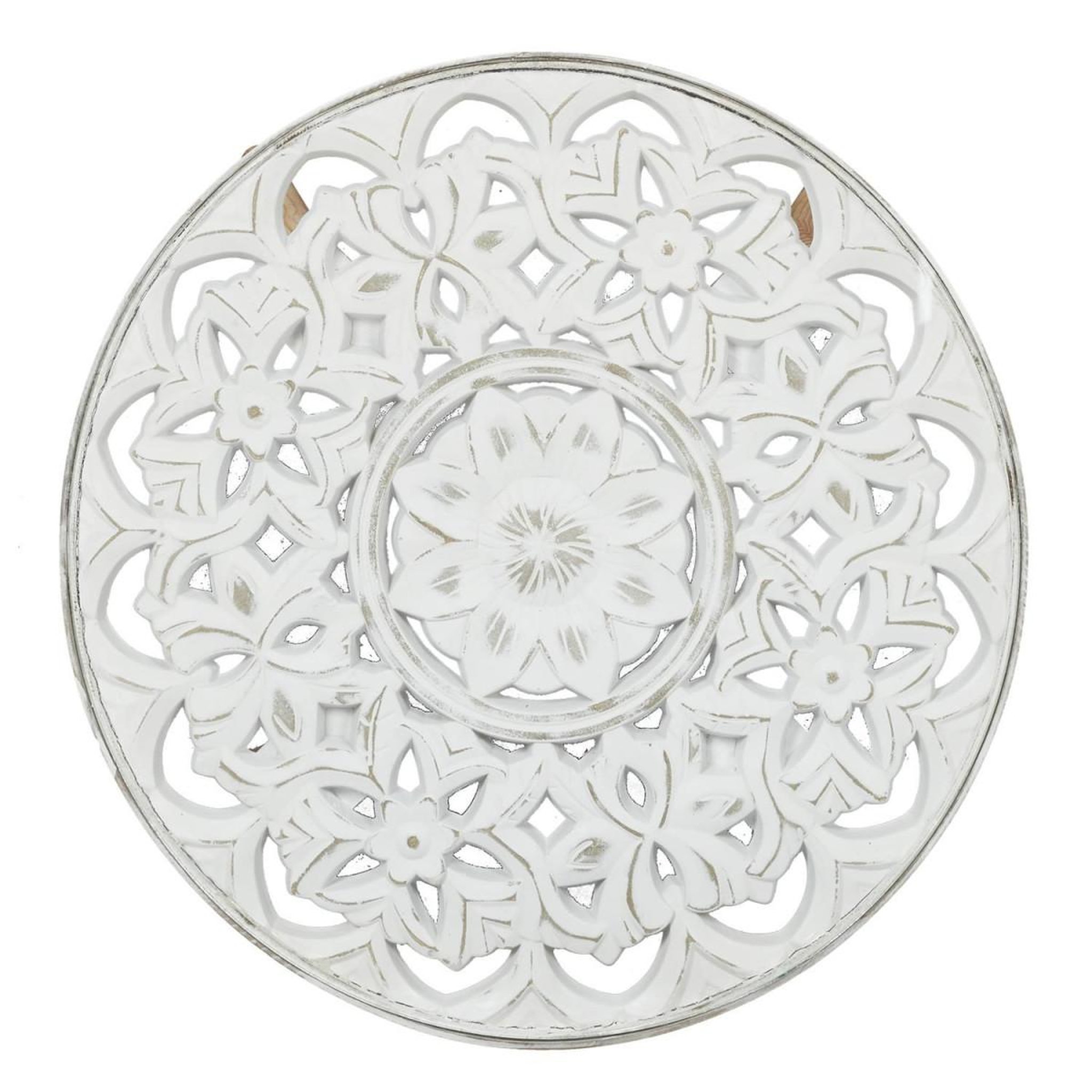Voir la diapositive 3 : The Home Deco Factory Table Basse Design  Arabesque  50cm Blanc & Beige