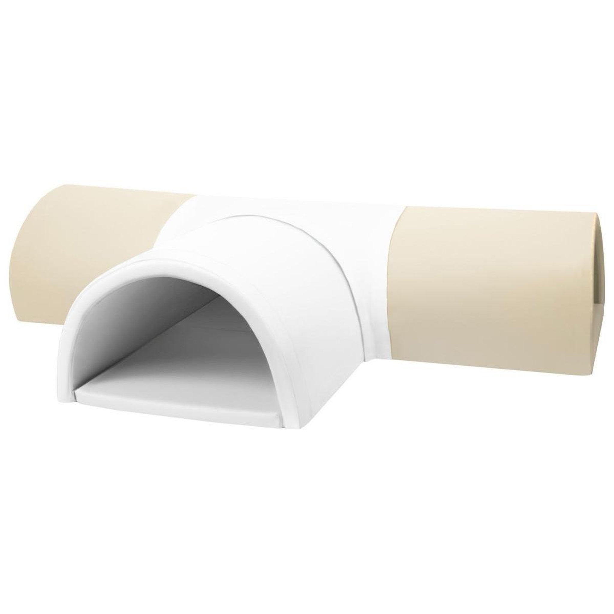 Voir la diapositive 2 : VELINDA Tunnel en T 4 pièces en mousse — blanc, cappuccino