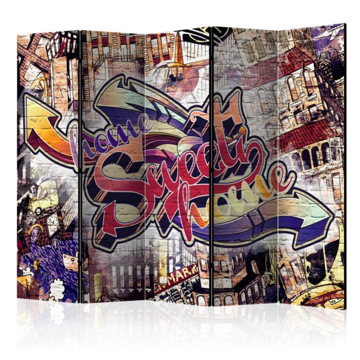 Paris Prix Paravent 5 Volets  Cool Graffiti  172x225cm