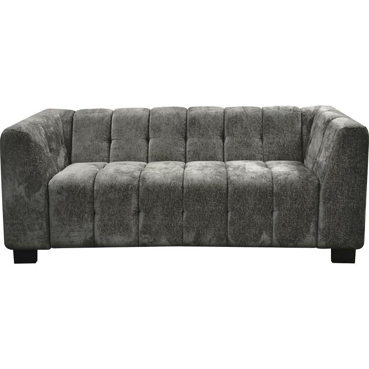 Habitat et Jardin Canapé droit design en tissu chenille 3 places  Foch - Gris