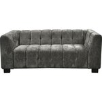 Habitat et Jardin Canapé droit design en tissu chenille 3 places  Foch - Gris