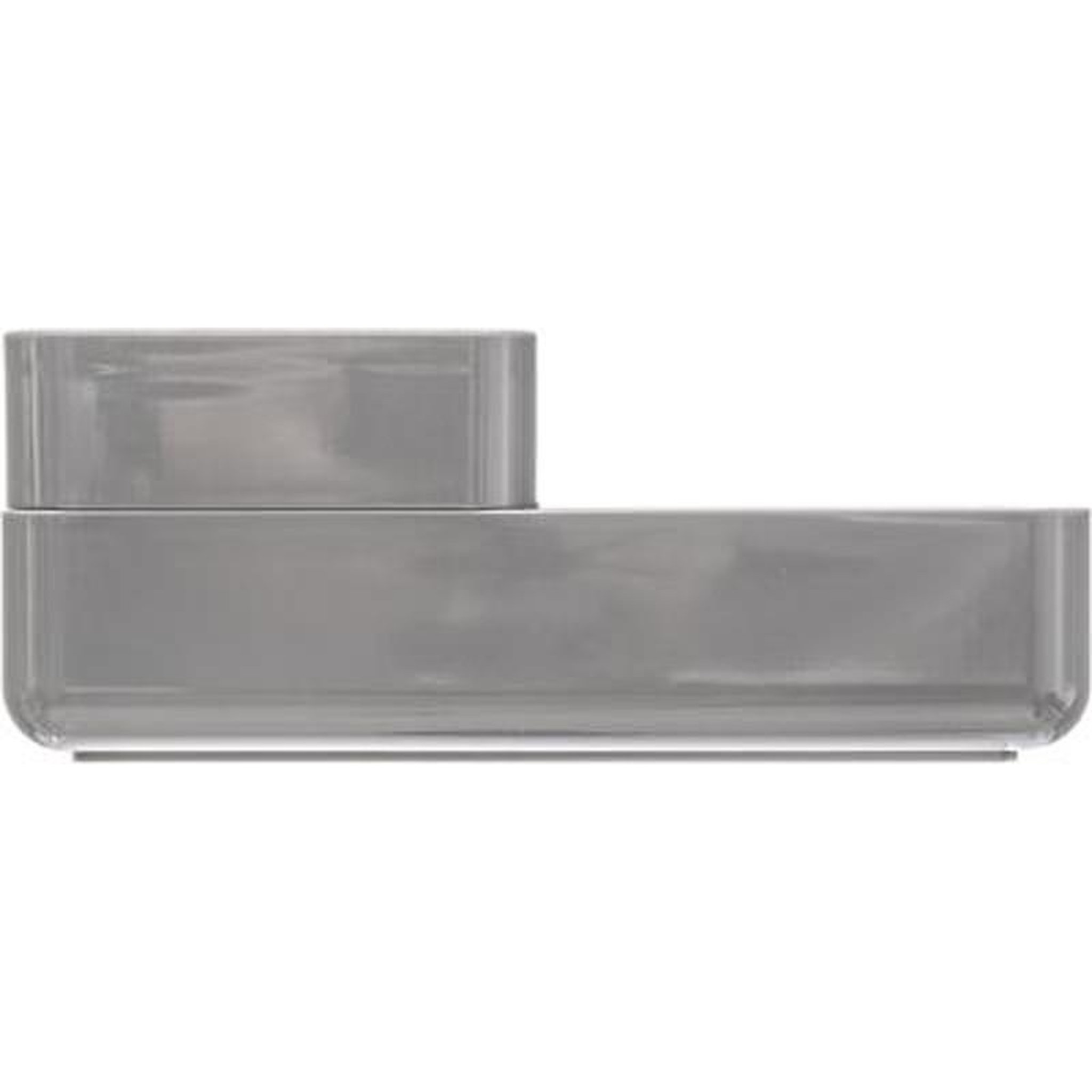 Voir la diapositive 3 :  Boîte 2 Plateaux & 1 Couvercle Bambou  Natureo  26cm Gris