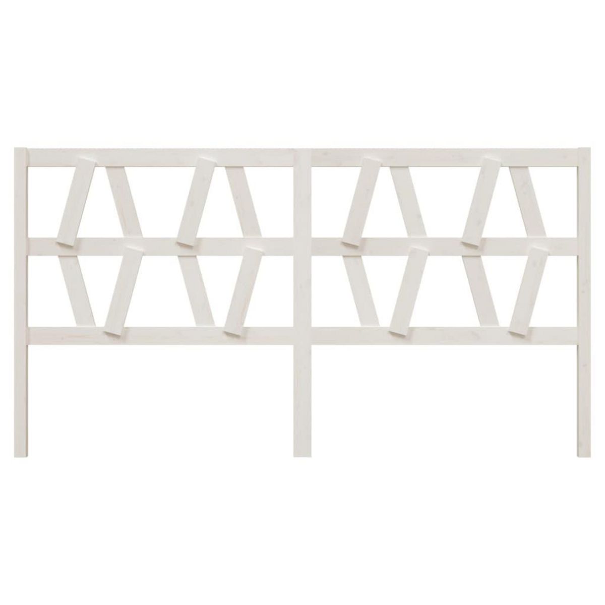 VIDAXL Tete de lit Blanc 206x4x100 cm Bois massif de pin