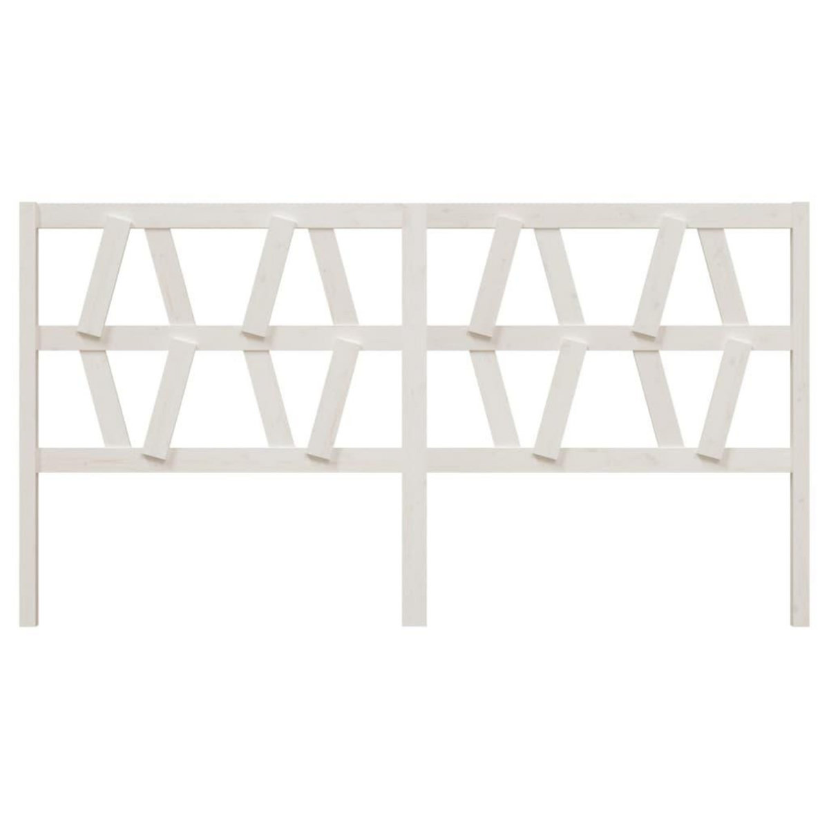 VIDAXL Tete de lit Blanc 206x4x100 cm Bois massif de pin