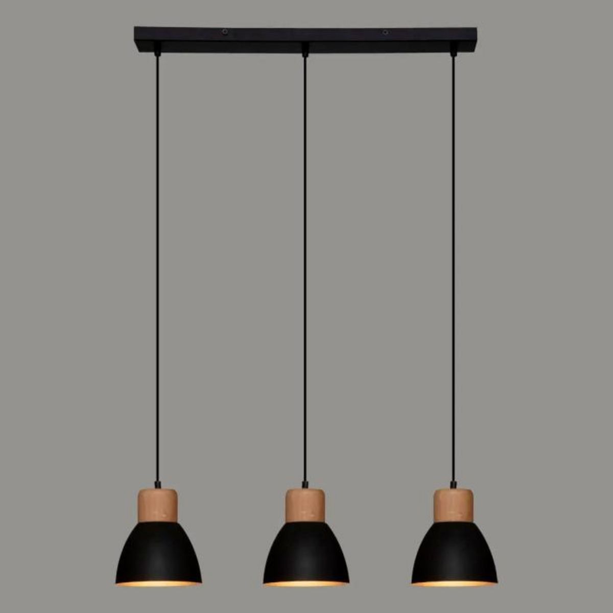 ATMOSPHERA Lampe de Plafonnier 3 Têtes  Desy  100cm Noir