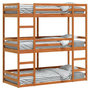 Voir la diapositive 4 : VIDAXL Lit superpose triple sans matelas 90x200 cm bois de pin massif