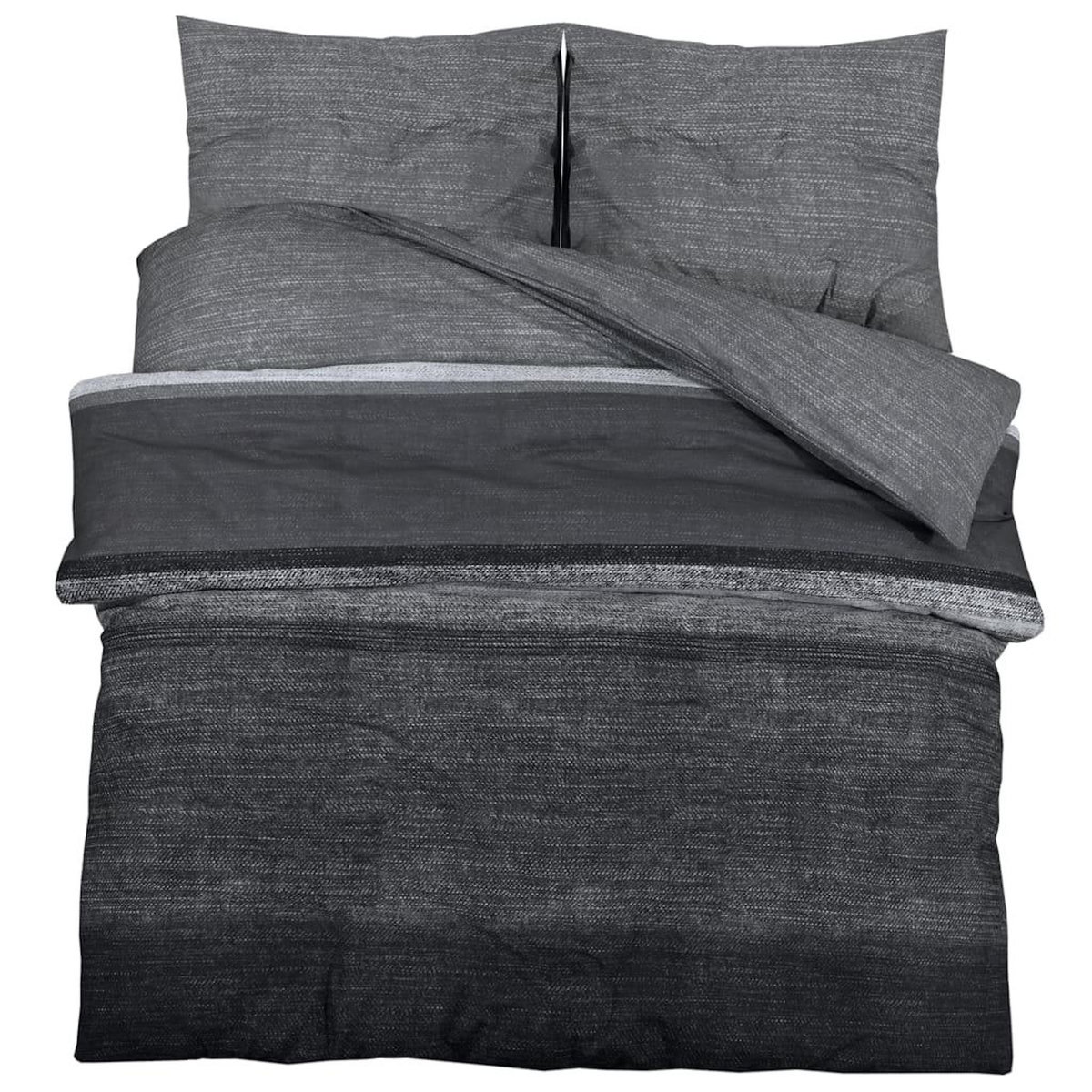 VIDAXL Ensemble de housse de couette gris fonce 140x200 cm Coton