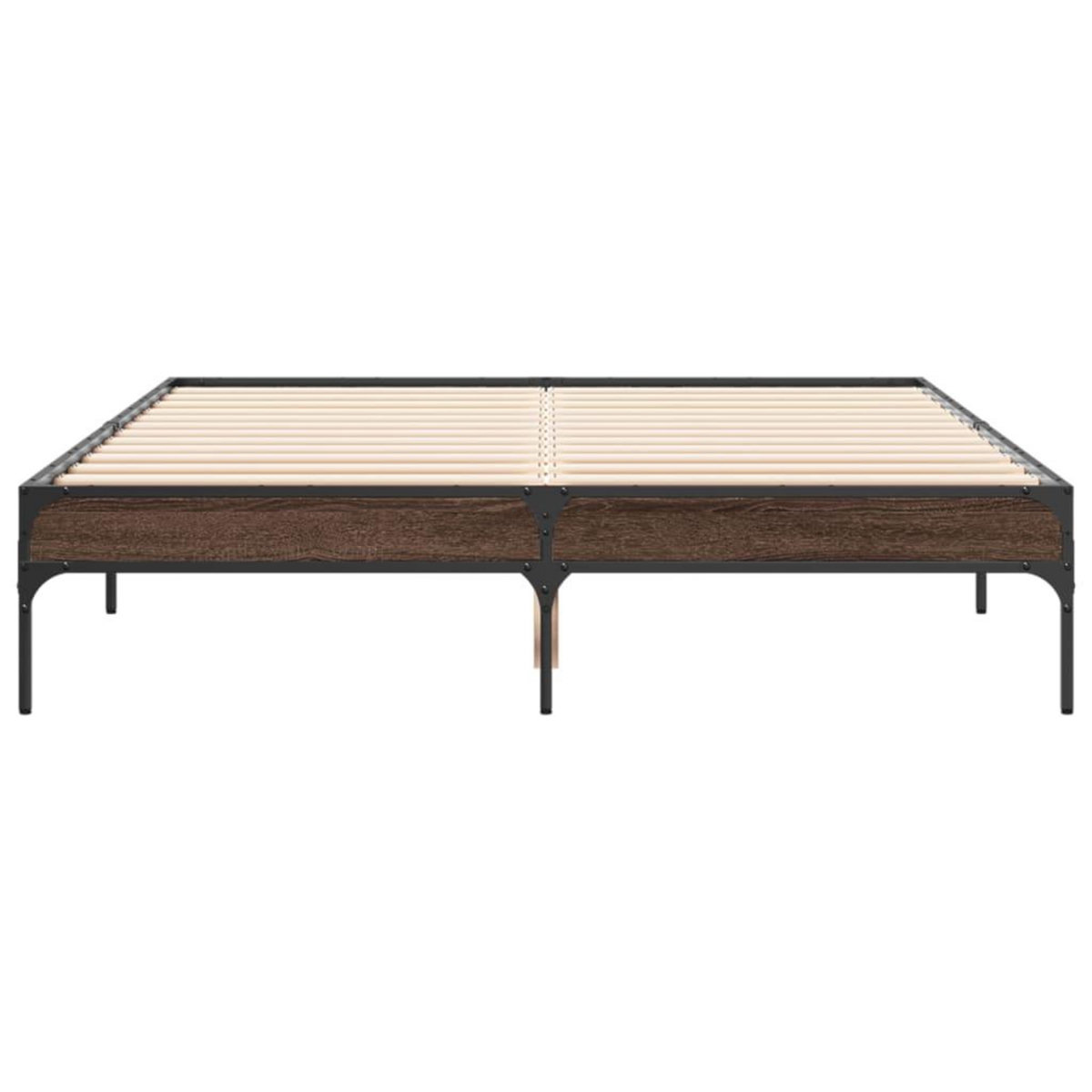 VIDAXL Cadre de lit sans matelas chene marron 135x190 cm
