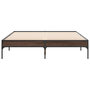 Voir la diapositive 4 : VIDAXL Cadre de lit sans matelas chene marron 135x190 cm