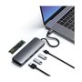 Voir la diapositive 3 : SATECHI Hub USB C USB-C Hybrid Multiport gris