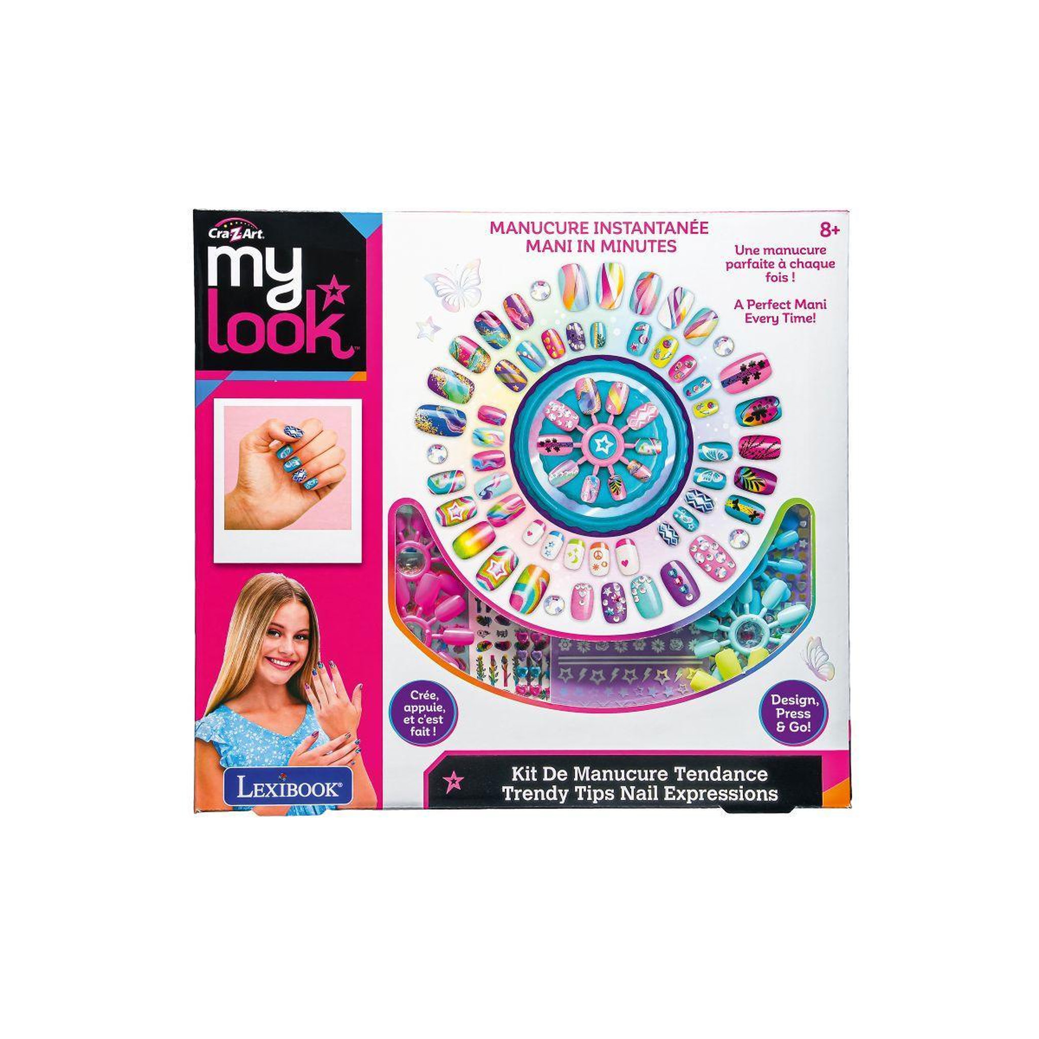 Voir la diapositive 4 : Lexibook Kit de Nail Art Stylé